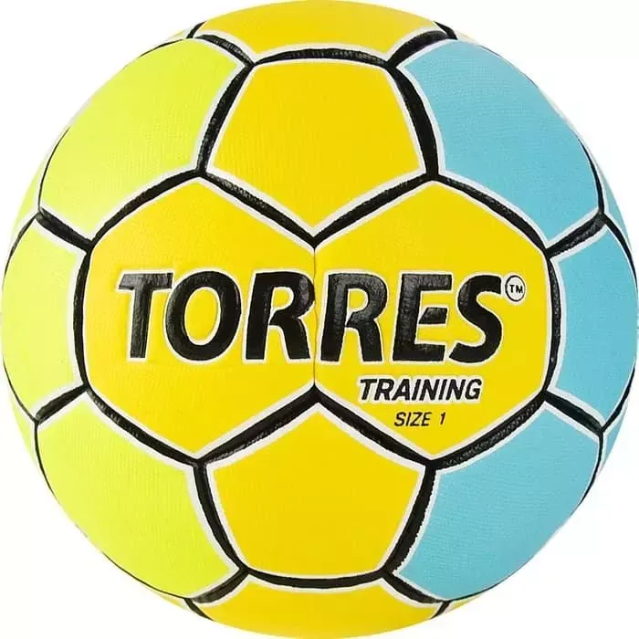 Мяч гандбольный TORRES Training арт. H32151, р.1, желто-голубой