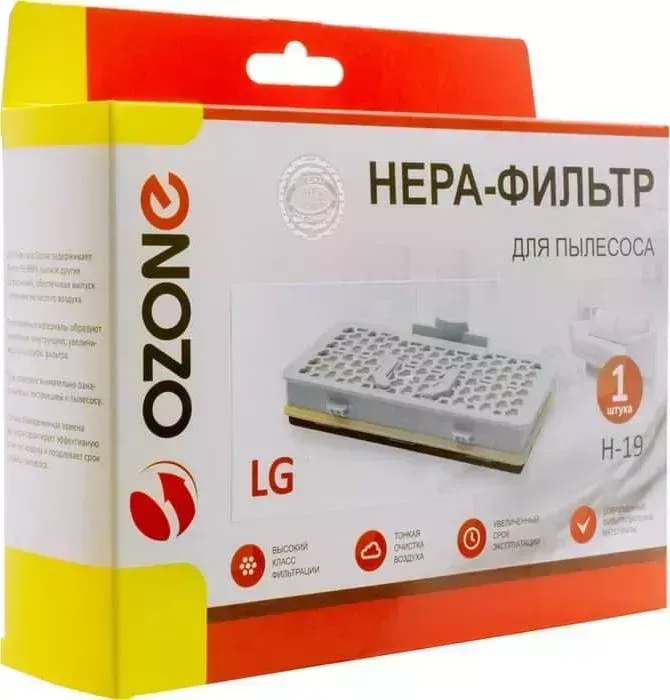 Фильтр для пылесоса OZONE совместим с LG тип оригинального а: VEF-SQ4NS, ADQ56691102 (H-19)