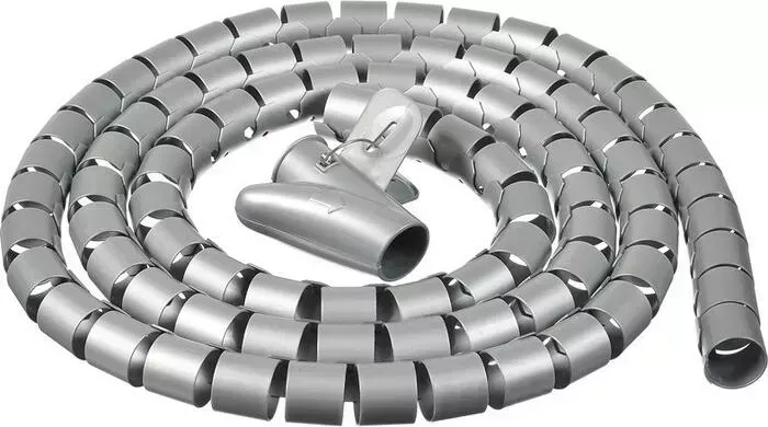 Кабельный органайзер BURO BHP CG252S Spiral Hose 25x2000mm Silver