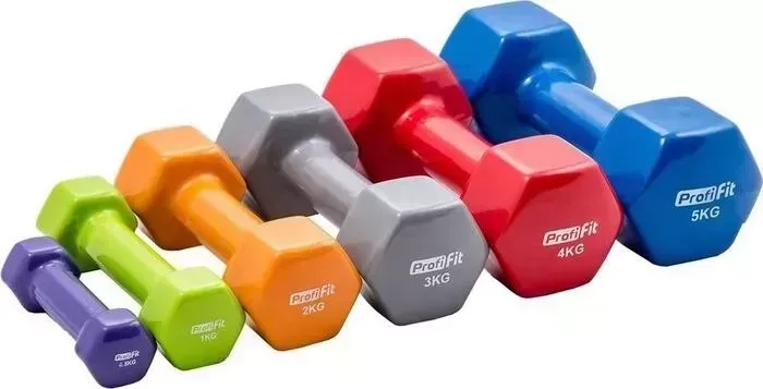 Гантель Profi Fit в виниловой оболочке 1 кг PF-VDB-1