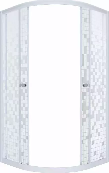 Душевой уголок TRITON Стандарт 100x100х187 см, профиль белый, стекла мозайка (Щ0000026699)