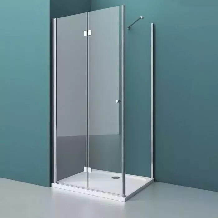 Душевой уголок BELBANGO Albano ASH-1 80х100 прозрачный, хром (ALBANO-ASH-1-80/100-C-Cr)