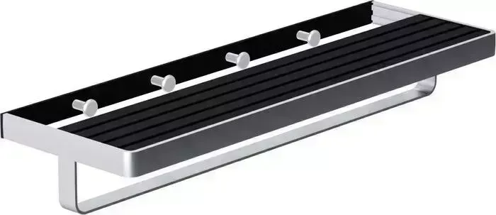 Полка Damixa Jupiter с 4 крючками, черный (DA7737700)
