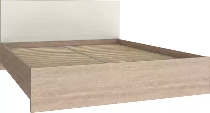 Кровать COMPASS Анастасия АН-20К (с ламелью и опорами) дуб роше/мисандея стоун 200x160
