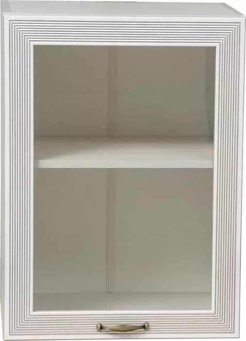Шкаф Олимп ШК-502 Комо вудлайн кремовый/ Masa Decor аруша венге/профиль: Kroning аруша венге патина ANG/ стекло