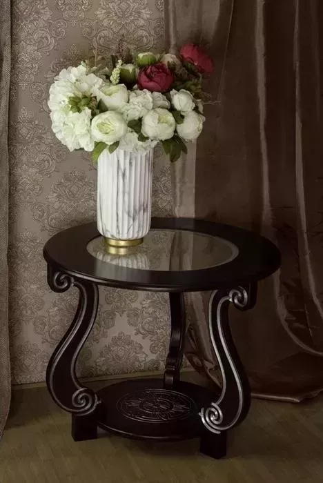 Стол журнальный Мебелик Грация (С) венге/серебро
