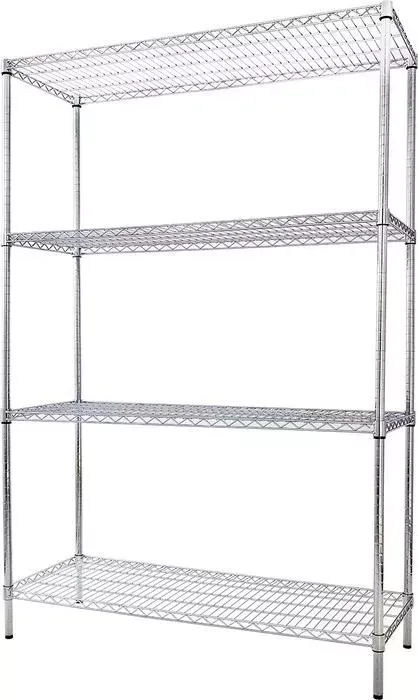Стеллаж VIATTO VA-15045180 Strong 1500x450x1800 хром сталь 4 полки-решетки