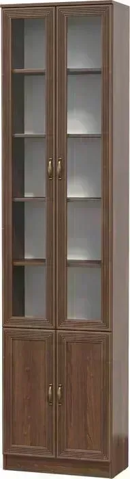 Шкаф комбинированный Олимп В-18 дуб кальяри/ Masa Decor дуб кальяри/профиль: Masa Decor дуб кальяри/стекло