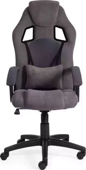 Кресло офисное TetChair Driver флок/ткань серый/серый 29/12