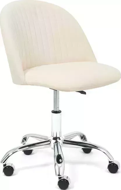 Кресло офисное TetChair Melody флок молочный 4