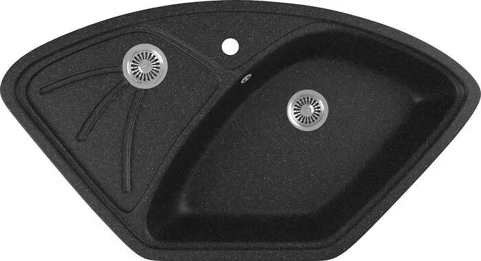 Мойка кухонная GREENSTONE GRS-10E-308 черный