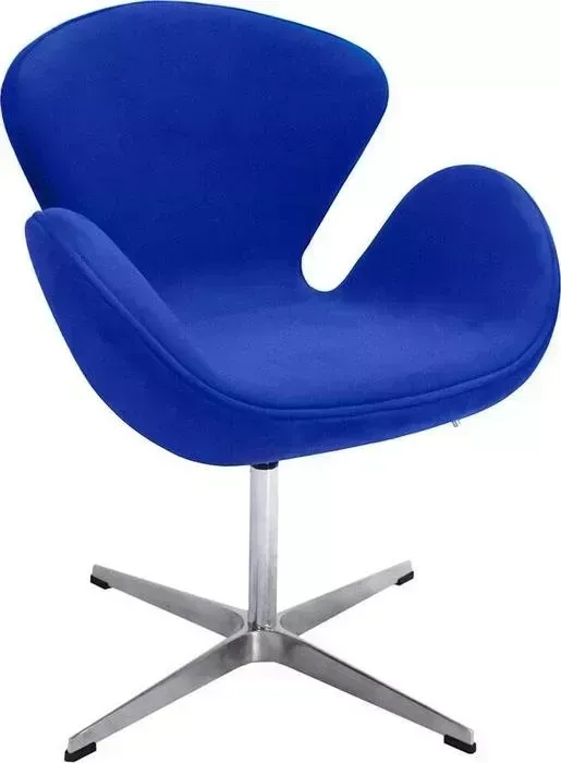 Кресло Bradex Swan chair синий, искусственная замша
