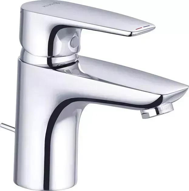 Смеситель для раковины Kludi Pure&Solid с донным клапаном, хром (342760575)