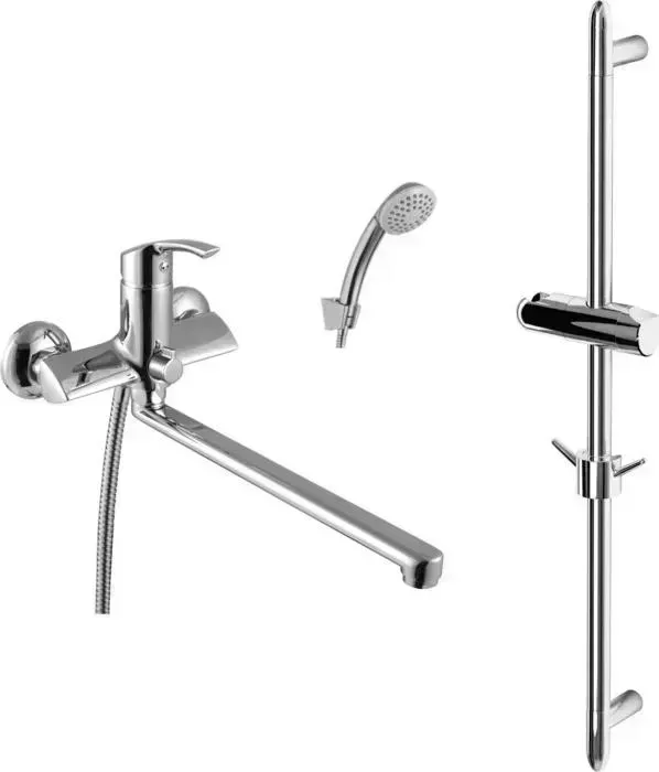 Смеситель для ванны LEMARK Plus Strike с душем, хром (LM1151C, LM8063C)
