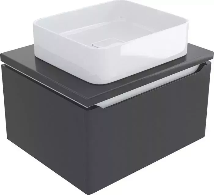 Тумба с раковиной Mixline с Виктория 61х48 софт графит (4630099745818, 4660018641945)
