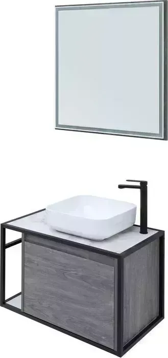 Мебель для ванной AQUANET Nova Lite Loft 75 правая, дуб рошелье