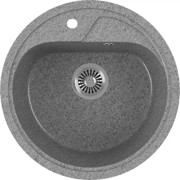 Мойка кухонная GREENSTONE GRS-04-309 темно-серая, с сифоном