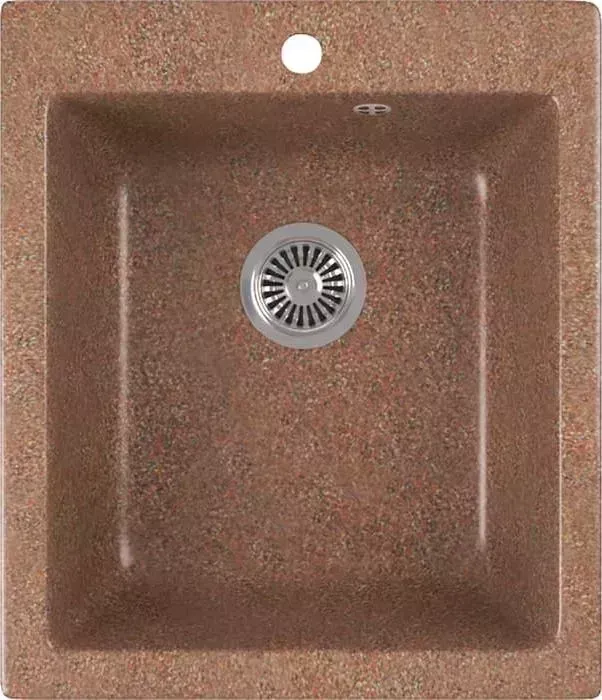 Мойка кухонная GREENSTONE GRS-17-307 терракот, с сифоном
