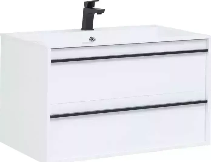 Тумба под раковину AQUANET Lino 90 белая матовая (253904)