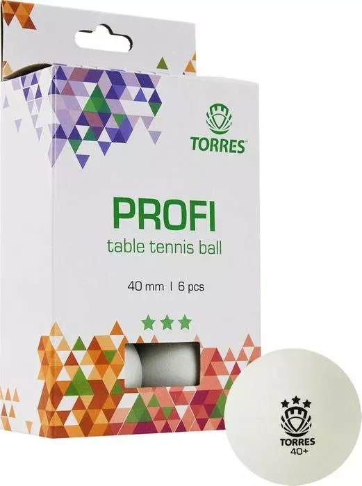 Мяч для настольного тенниса TORRES Profi 3*, TT21012