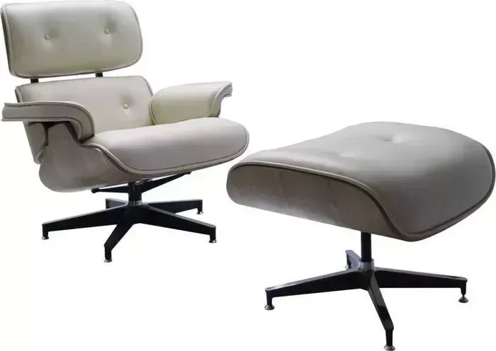 Комплект Bradex Кресло Eames lounge chair и оттоманка Eames lounge chair бежевая