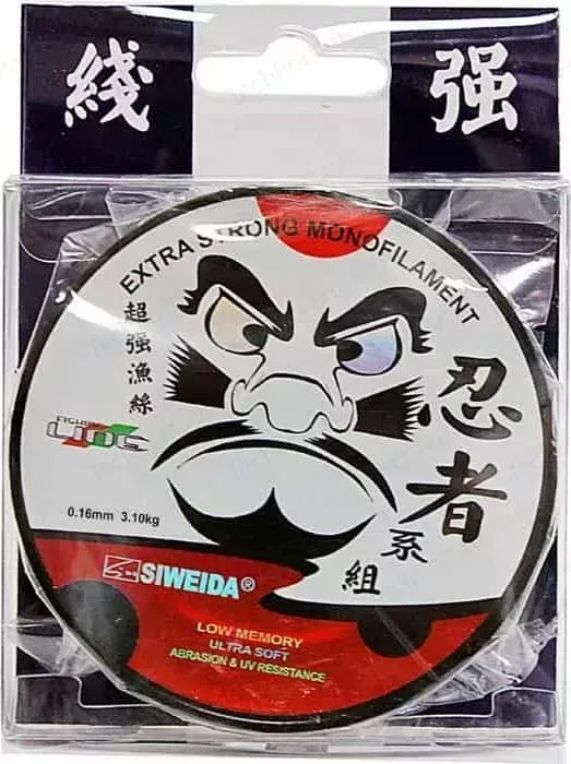 Леска рыболовная SIWEIDA Ninja (ST4) 100м 0,16 (3,10кг) прозрачная