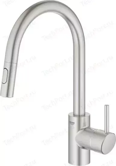 Смеситель для кухни Grohe Concetto с выдвижным изливом, суперсталь (31483DC2)
