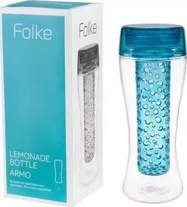 Бутылка Folke для cмешивания 0.6 л голубая (1516083U)