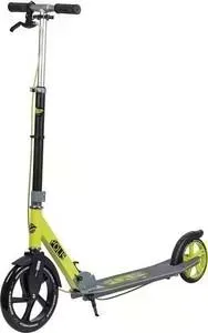 Самокат NOVATRACK POLIS с ручным тормозом max 100кг колеса 230х180мм лимонный 12 Двухколесный самокат с 12