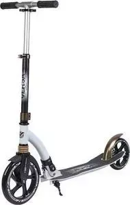 Самокат NOVATRACK VERSA max 100кг амортиз. колеса 230х180 мм белый 126167 Двухколесный самокат