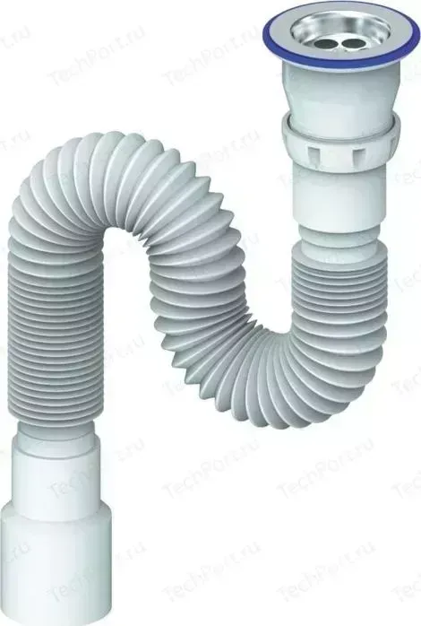 Сифон для раковины Unicorn 80 см, выпуск 1 1/2" D40x40/50 (D220)