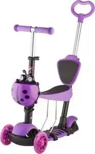 Самокат NOVATRACK Disco-kids, детский трансформер, max 40кг, фиолетовый (120SB.DISCOKIDS.VL7) Трехколесный самокат