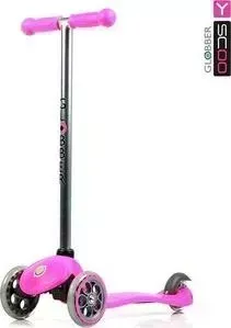 Самокат Y-Scoo RT GLOBBER My free FIXED pink с блокировкой колес Трехколесный самокат RT My с