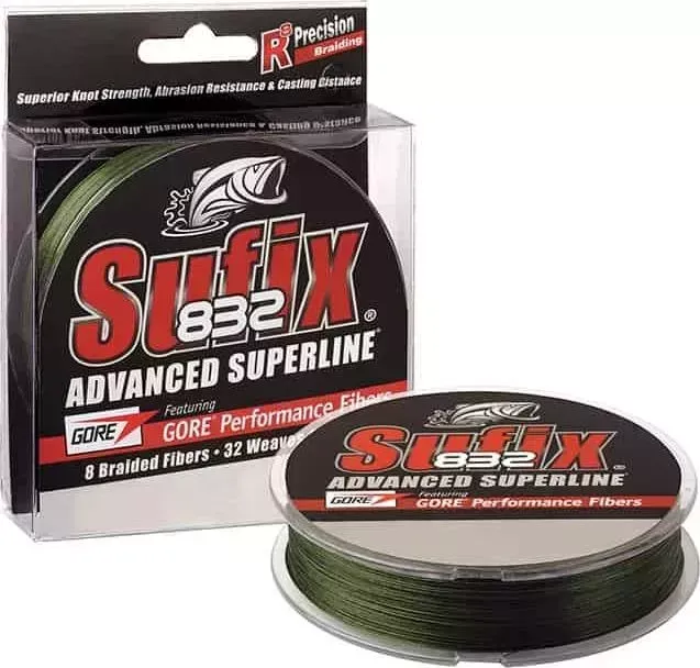 Леска плетеная SUFIX 832 Braid зеленая 120 м 0.13 мм 8,2 кг