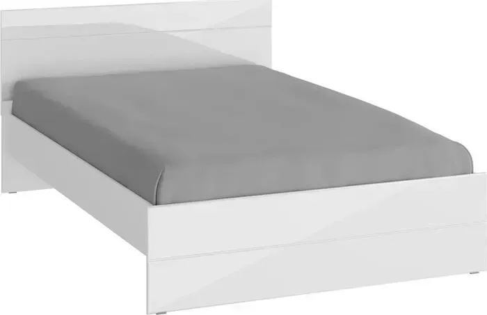 Кровать НК мебель Gloss 140х200 белый/белый глянец 72374515