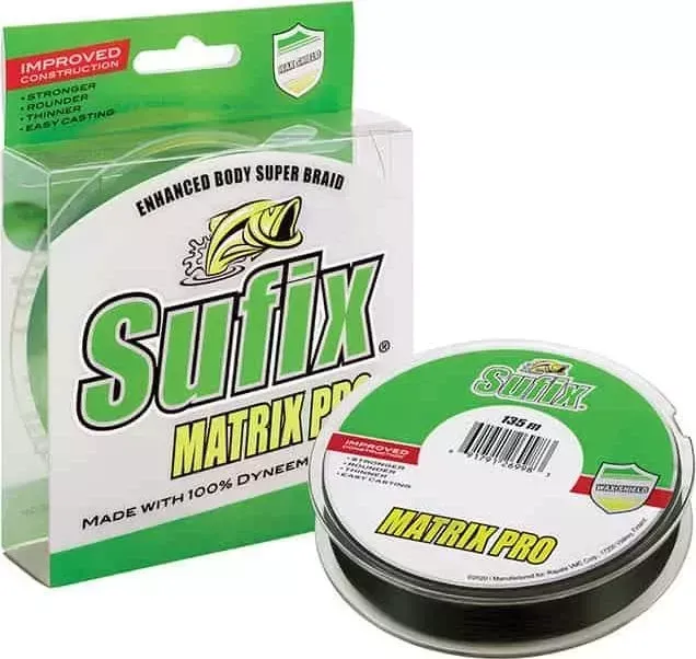 Леска плетеная SUFIX Matrix Pro зеленая 135 м 0.12 мм 8,1 кг
