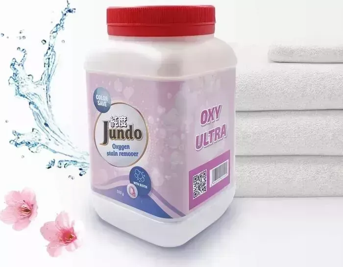 Пятновыводитель Jundo OXY ULTRA экологичный на основе активного кислорода для всех типов тканей, 500 гр