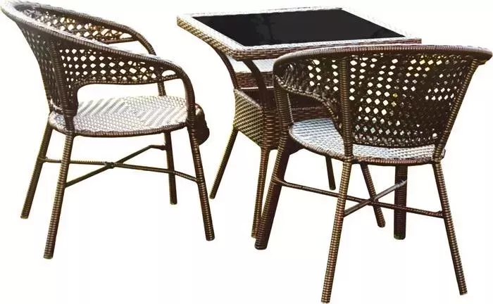 Набор мебели Garden story Монреаль мини (2 кресла+стол ротанг коричневый)