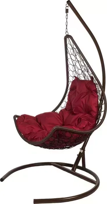 Подвесное кресло BiGarden Wind brown бордовая подушка