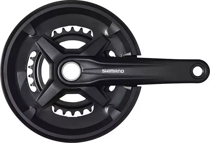 Система Shimano MT210, 170 мм, для 2x9 ск, ин. Вал., 46 / 30, с защитой., цвет черный