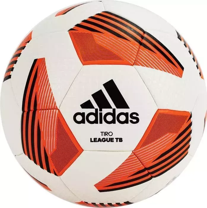 Мяч футбольный ADIDAS Tiro League TB FS0374, р.5, IMS, 32 пан., бело-оранжевый