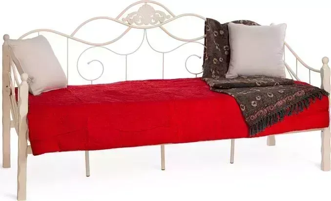 Кровать TetChair Canzona Wood slat base дерево гевея/металл 90x200 (Day bed) белый (butter white)
