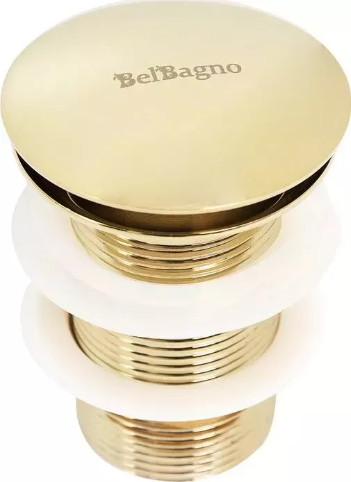 Донный клапан BELBANGO SC Click-clack без перелива, золото (BB-SC-ORO)