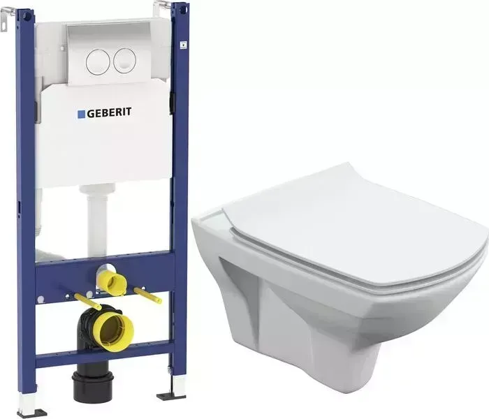 Унитаз подвесной CERSANIT Комплект а Carina XL Clean On DPL EO slim с инсталляцией и сиденьем микролифт (S-MZ-CARINA-XL-COn-S-DL-w, 458.124.21.1)