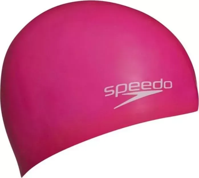 Шапочка для плавания Speedo детская Plain Moulded Silicone Cap Jr, 8-70990F290, силикон, фуксия