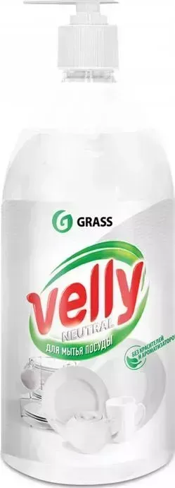 Средство GRASS для мытья посуды Velly neutral, 1 л (125434)