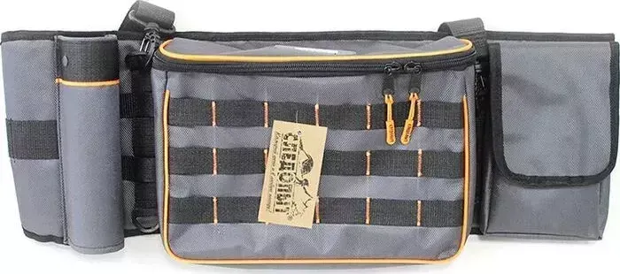 Сумка Следопыт рыболовная поясная Fishing Belt Bag, 74х22х10 см, серый + 2 коробки Luno 20