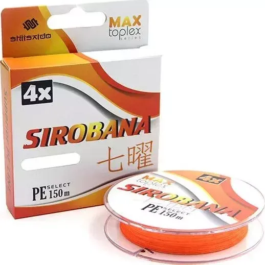 Шнур плетеный Shii Saido Sirobana 4X, L-150 м, d-0,083 мм, до 3,17 кг, orange