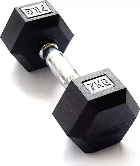 Гантель Original FitTools Original Fit Tools гексагональная обрезиненная 7 кг