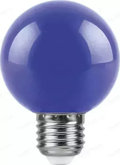 Лампа светодиодная FERON LB-37125906 E27 3W синий Шар Матовая